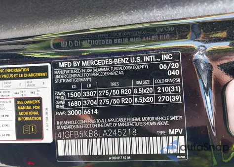 2020 Mercedes-Benz Gle 450 4Matic from USA, damaged, VIN 4JGFB5KB8LA245218